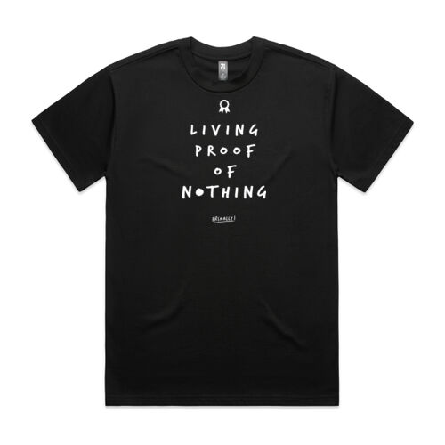 Living Proof Of Nothing — Men's Dark Coloured Heavy Tee Thumbnail