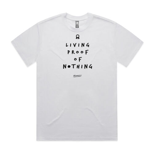 Living Proof Of Nothing — Men's Light Coloured Heavy Tee Thumbnail