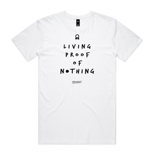 Living Proof Of Nothing — Men's Light Coloured Staple Tee Thumbnail
