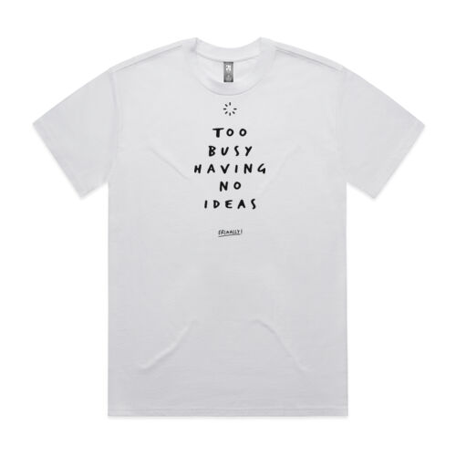 Too Busy Having No Ideas — Men's Light Coloured Heavy Tee Thumbnail